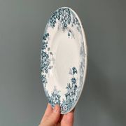 Series of 9 flat plates Terre de Fer “Marie-Louise” St Amand and Hamage