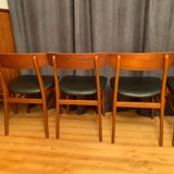 Ensemble de six chaises de style Børge Mogensen Farstrup, Danemark, années 1960.