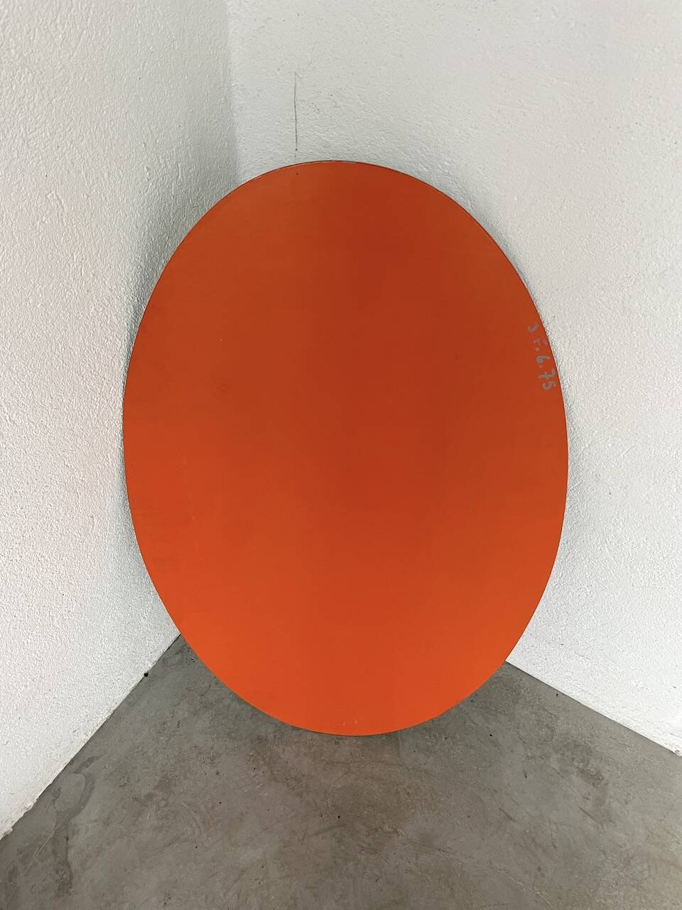 1950s oval beveled mirror