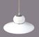 Giant Guzzini plexi and chrome pendant light