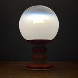White opaline glass table lamp, Italy, 1970s