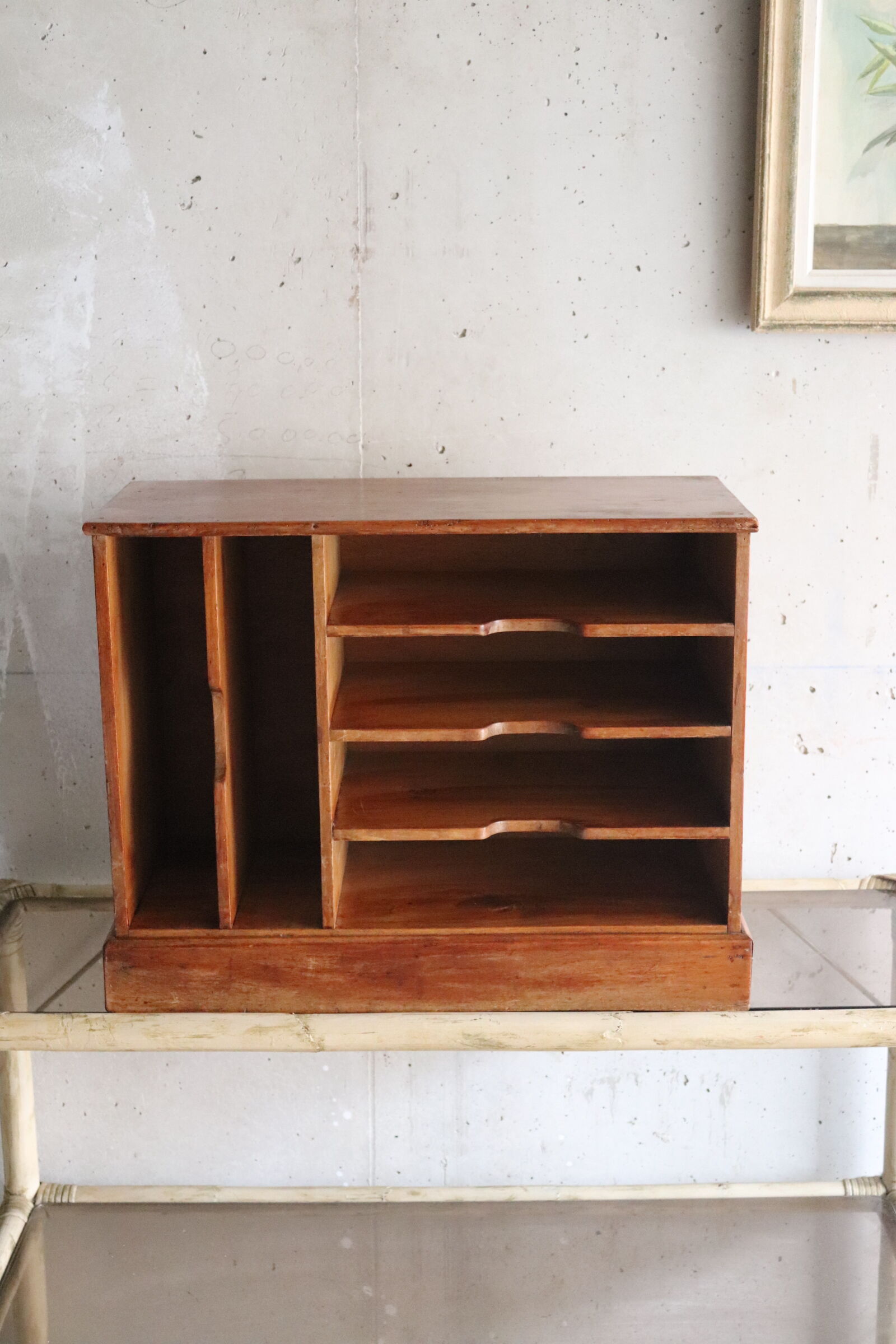 Office sorter, old wooden document holder
