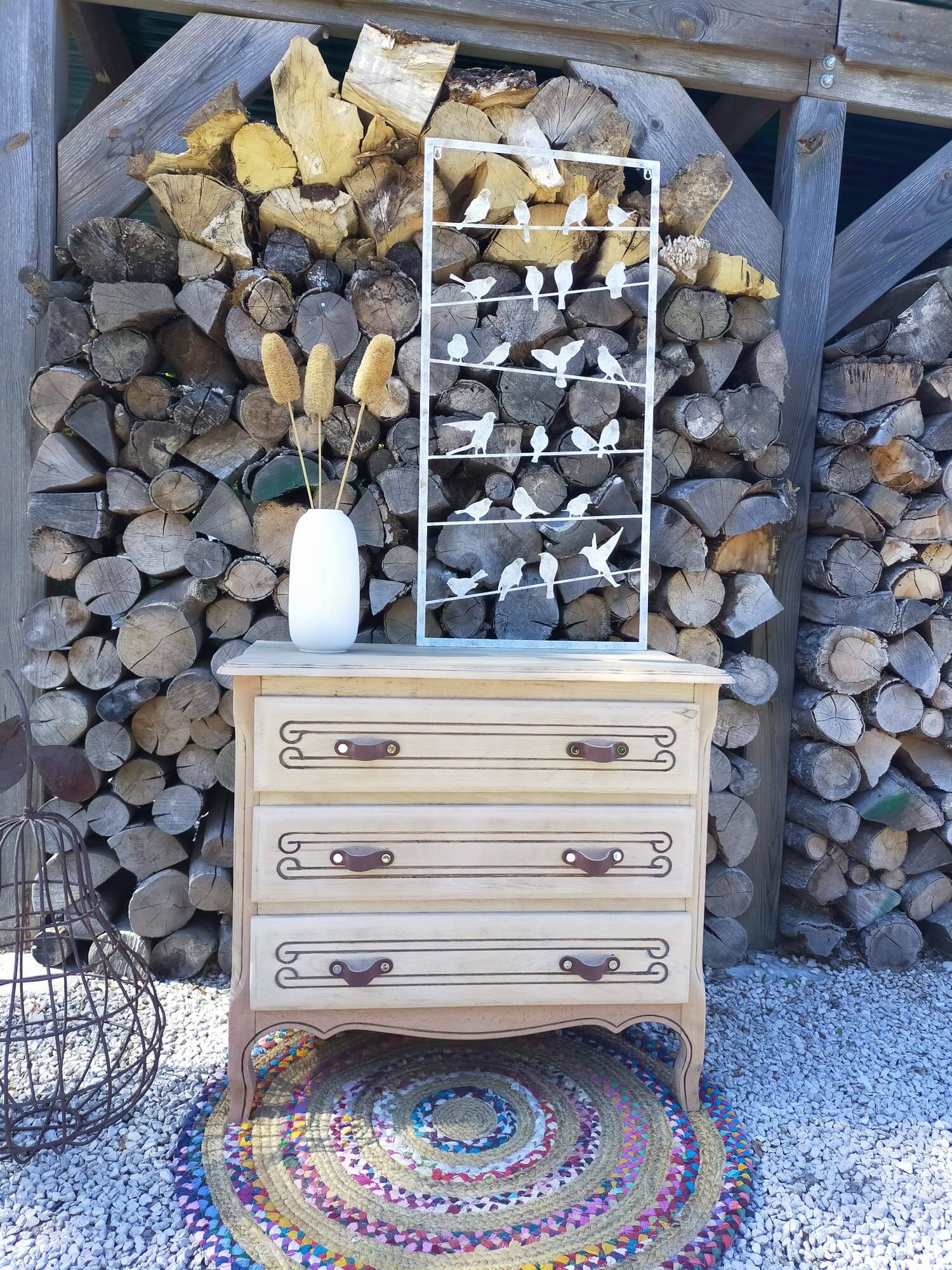 renovated wooden chest of drawers