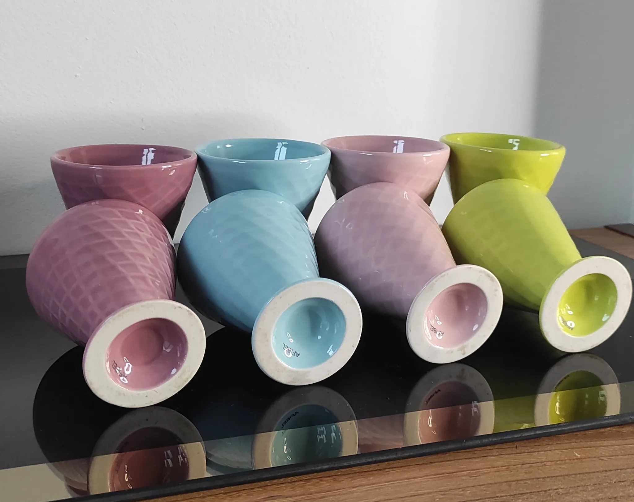 Coupes à glace vintage en céramique