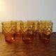 Lot 6 vintage glasses Pernod SA Amber