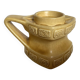 Bougeoir forme géométrique céramique ocre