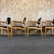 4 60s 70s chaise de salle à manger design danois chêne Danemark