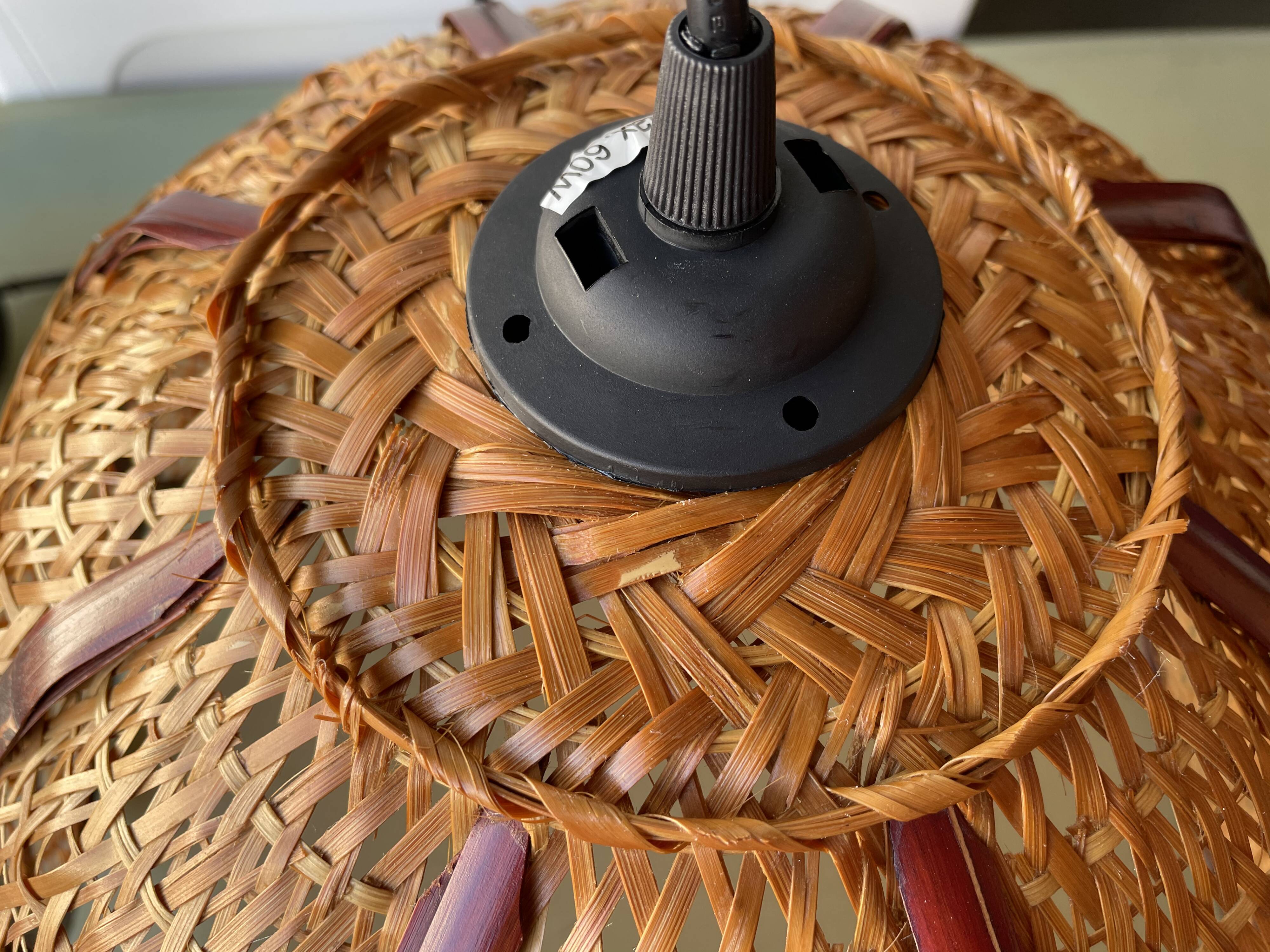 Vintage rattan flower hanging