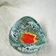Lava and cyan foam enamel ashtray - Fat lava ceramic - 60s - 70s