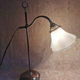 Desk or ambient lamp in chrome-plated brass.