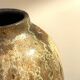 art nouveau brown 'colocynth' vase with three handles, roger guerin
