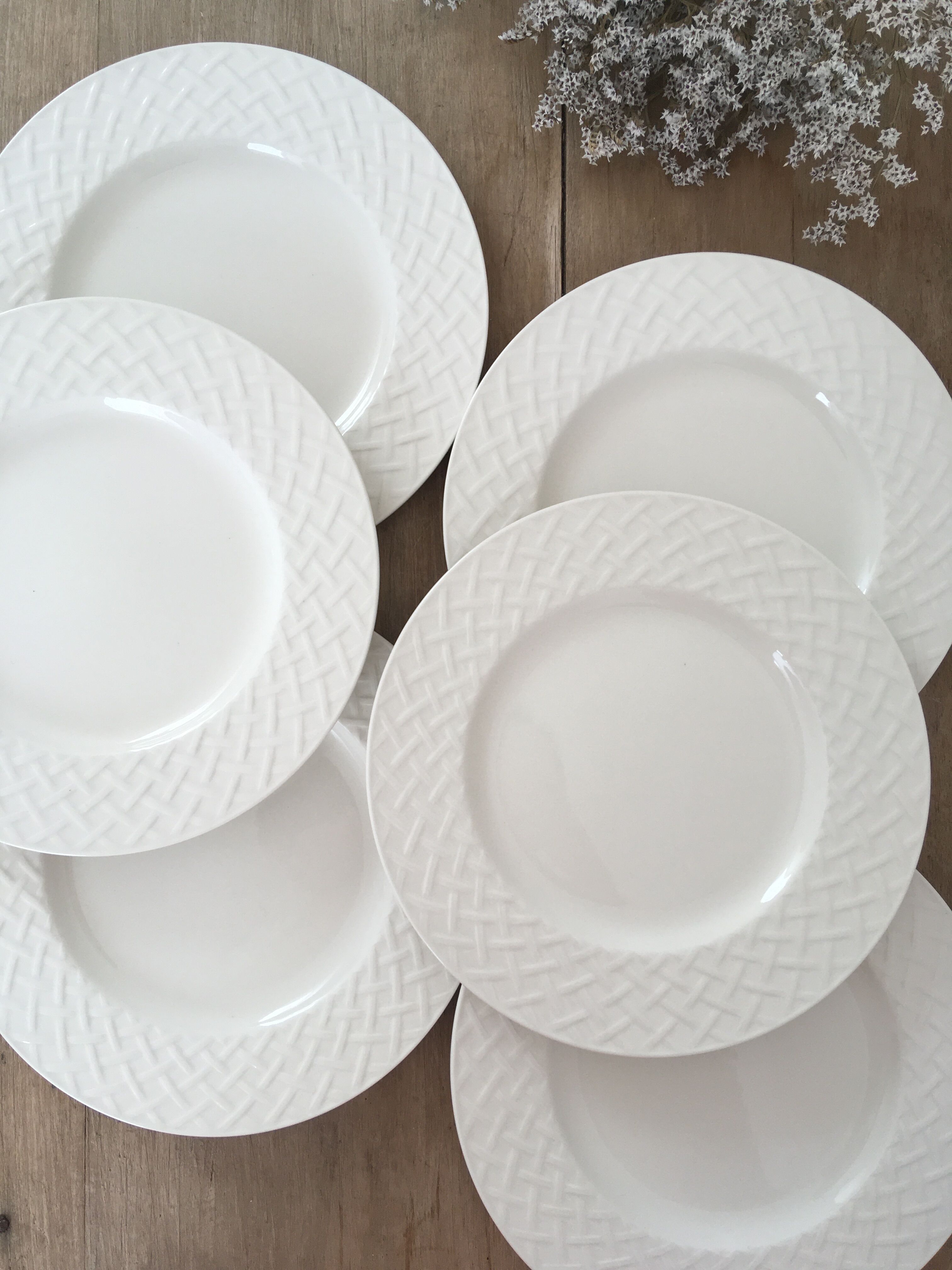 Vintage white plates