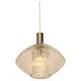 Large glass tulip-shaped pendant light by Cosack, Germany, 1970s.