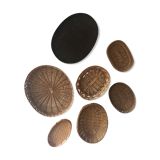 Oval wicker wall composition