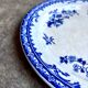 Small round Staffordshire dish in blue ironstone