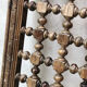 Carved wooden headboard
