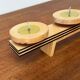 Mid-century wooden candlestick, 1960s