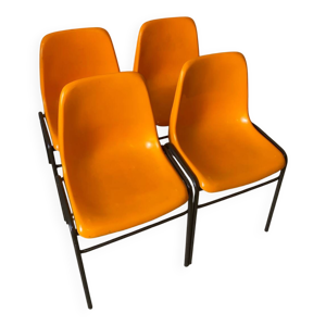 Chaises vintage orange