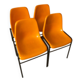 Chaises vintage orange