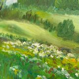 Old painting of a rural landscape