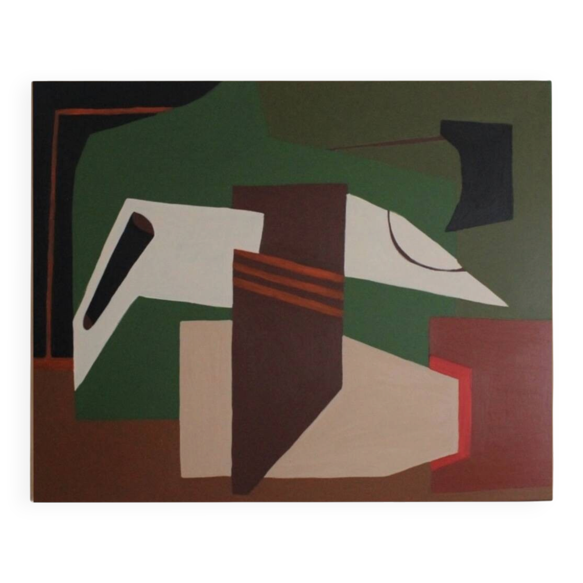 Abstract on geometric canvas 100x81cm by Bodasca