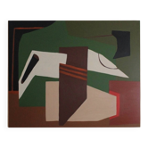 Abstract on geometric canvas 100x81cm by Bodasca