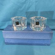 Pair of crystal candle holders saint-louis original box