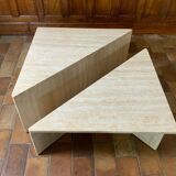 Travertine coffee table