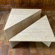 Travertine coffee table