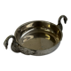 Art Deco silver-plated metal pocket emptier with swan decor