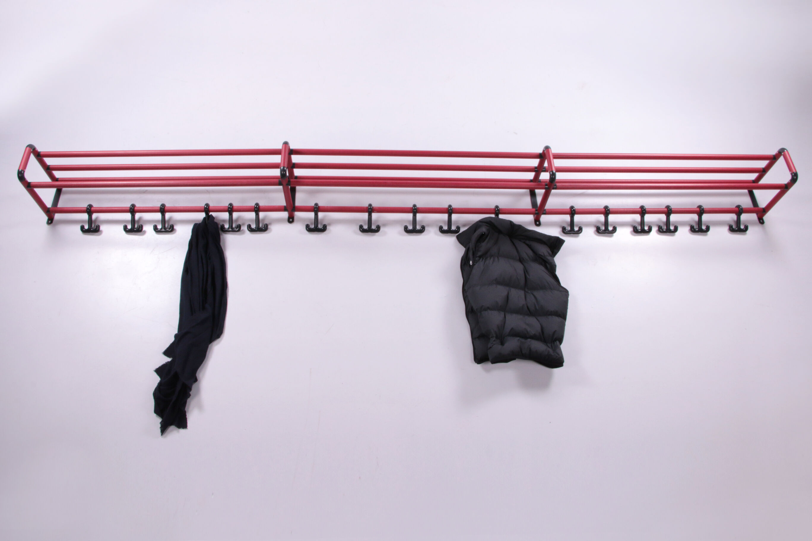 Mega long wall coat rack spage age the length is 3.50 meters, 1970s