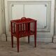 Wooden magazine rack, red patina, England circa 1900