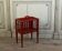 Wooden magazine rack, red patina, England circa 1900