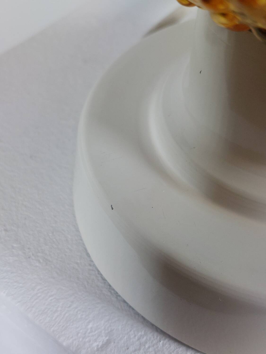 Lampe de table vintage en aluminium et verre à bulles pressées