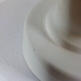 Lampe de table vintage en aluminium et verre à bulles pressées