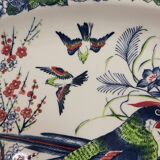 Ancien grand plat ovale en faïence japonaise 46cm