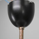 1940s Josef Hůrka for Napako Bauhaus UFO pendant light, metal & glass, restored