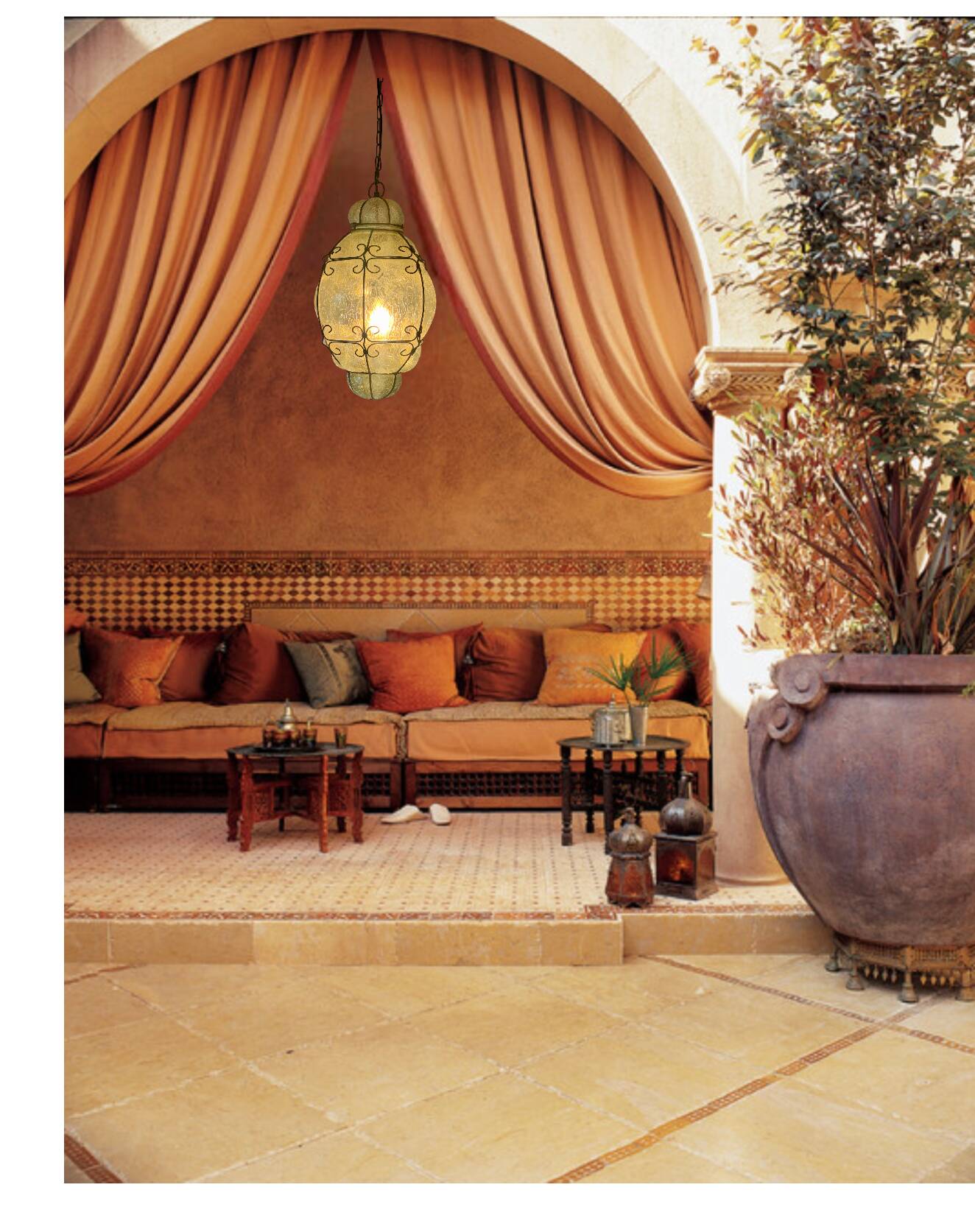 Large Venetian cage lantern in murano glass