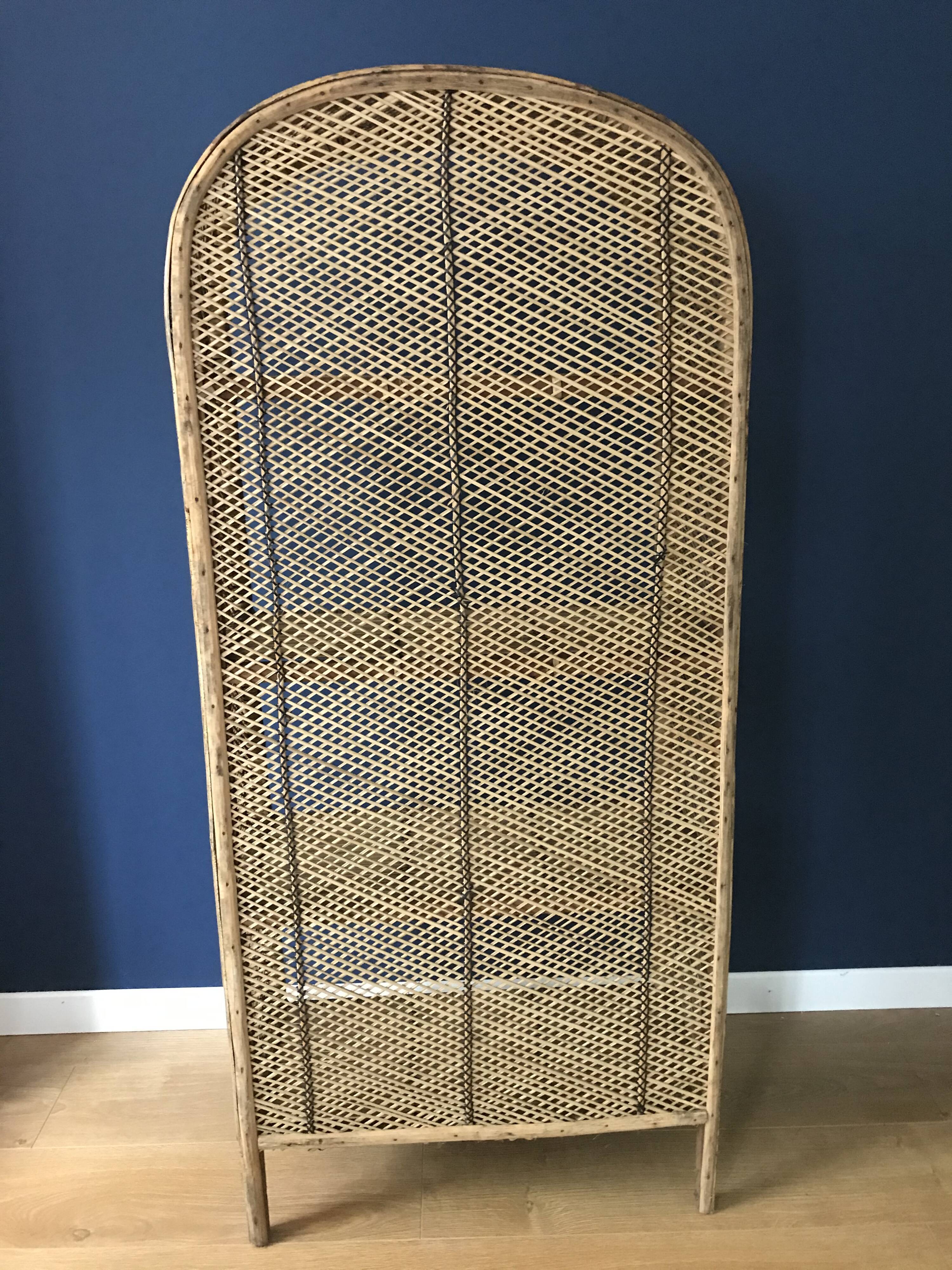 Emmanuelle style rattan bookcase