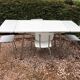 Formica table set with extensions + 4 Plastilux chairs