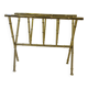 Magazine rack in the style of Jacques Adnet, bamboo model in brass.