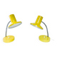Pair of vintage yellow desk lamps, 1970s