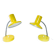Pair of vintage yellow desk lamps, 1970s