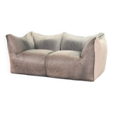 Mario Bellini 2-Seat Le Bambole Sofa for C&B Italia in Leather & Fabric 70s
