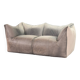 Mario Bellini 2-Seat Le Bambole Sofa for C&B Italia in Leather & Fabric 70s
