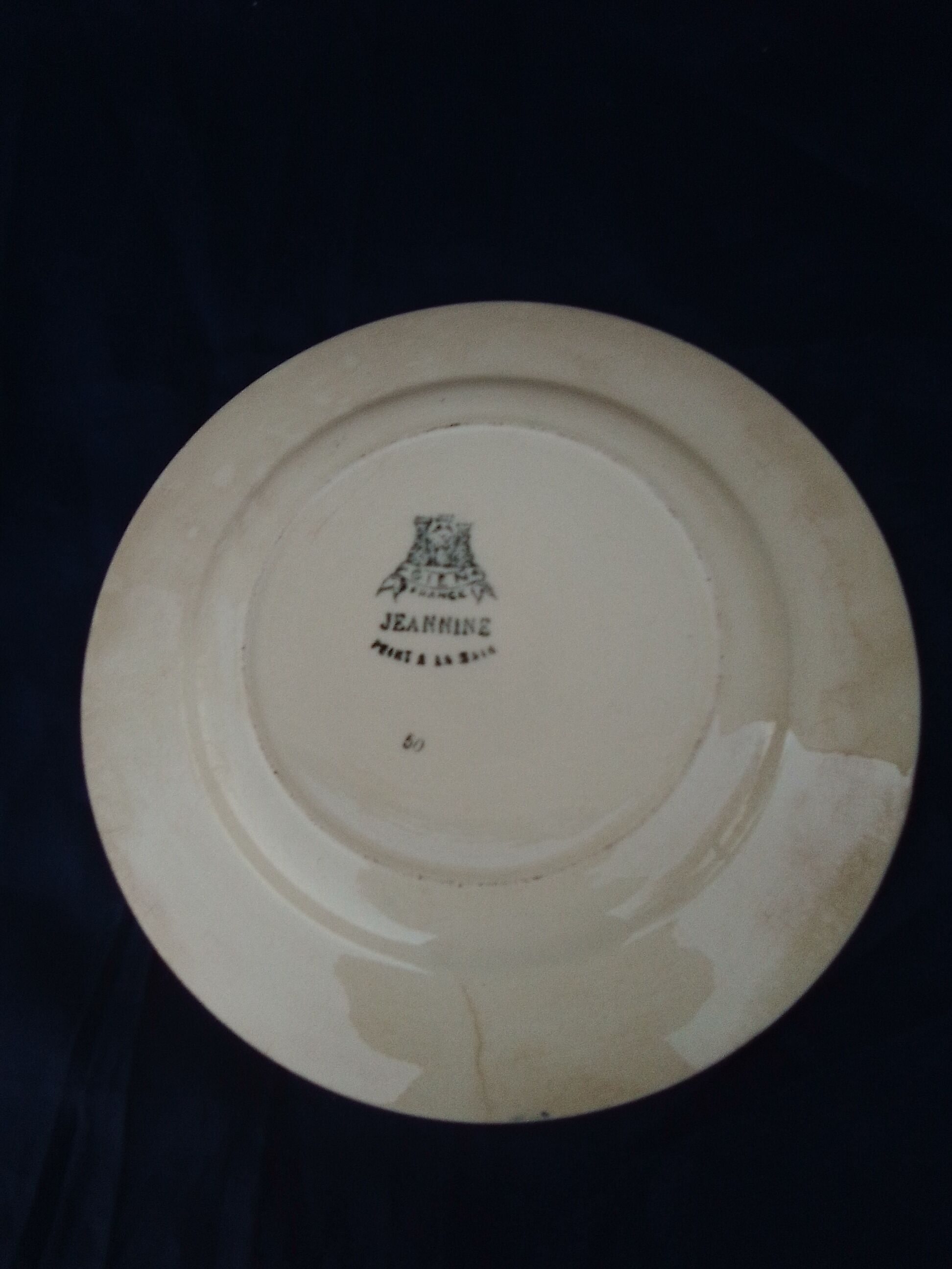 Assiette à dessert en faïence de gien modèle jeannine diam 19 cm