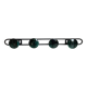 Green black metal coat rack with four hooks