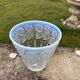 Opalescent glass vase moulded with leaf and catkin decoration – in the style of Lalique.