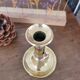 Push candle holder with hollow dish
