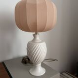 Ceramic table lamp with pastel shade